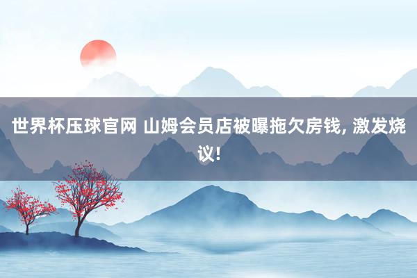 世界杯压球官网 山姆会员店被曝拖欠房钱, 激发烧议!