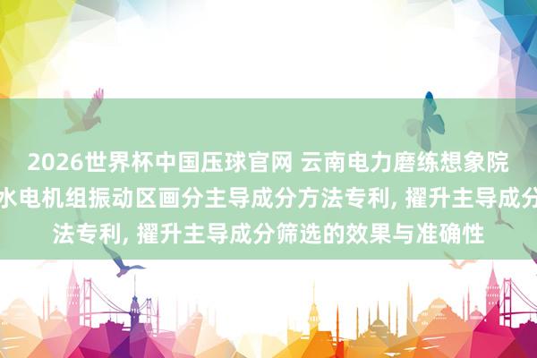 2026世界杯中国压球官网 云南电力磨练想象院央求欧式畸变率识别水电机组振动区画分主导成分方法专利, 擢升主导成分筛选的效果与准确性