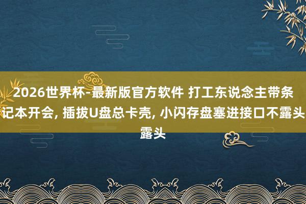 2026世界杯-最新版官方软件 打工东说念主带条记本开会, 插拔U盘总卡壳, 小闪存盘塞进接口不露头