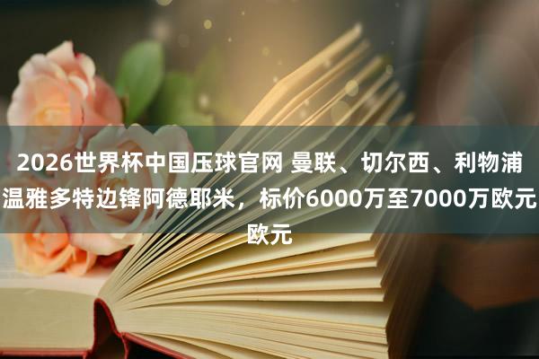 2026世界杯中国压球官网 曼联、切尔西、利物浦温雅多特边锋阿德耶米,标价6000万至7000万欧元