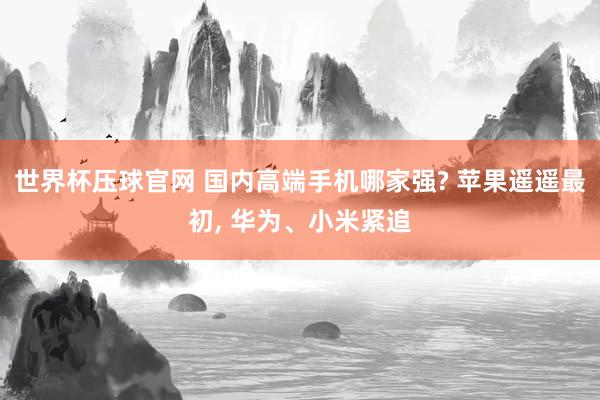 世界杯压球官网 国内高端手机哪家强? 苹果遥遥最初, 华为、小米紧追