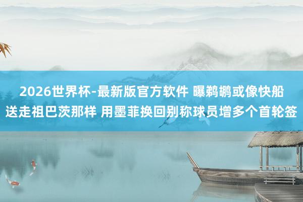 2026世界杯-最新版官方软件 曝鹈鹕或像快船送走祖巴茨那样 用墨菲换回别称球员增多个首轮签